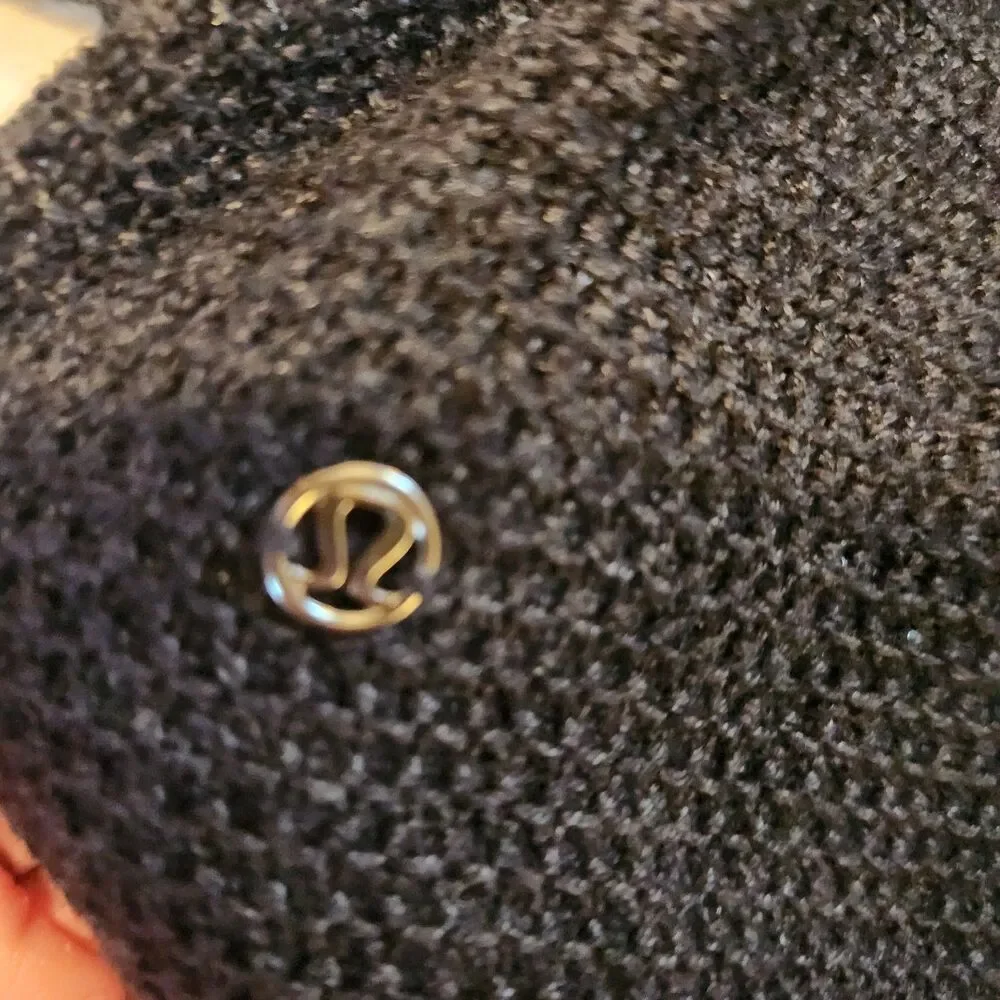 Lululemon Breeze Easy Wrap Sweater Cardigan Black M/L VGUC